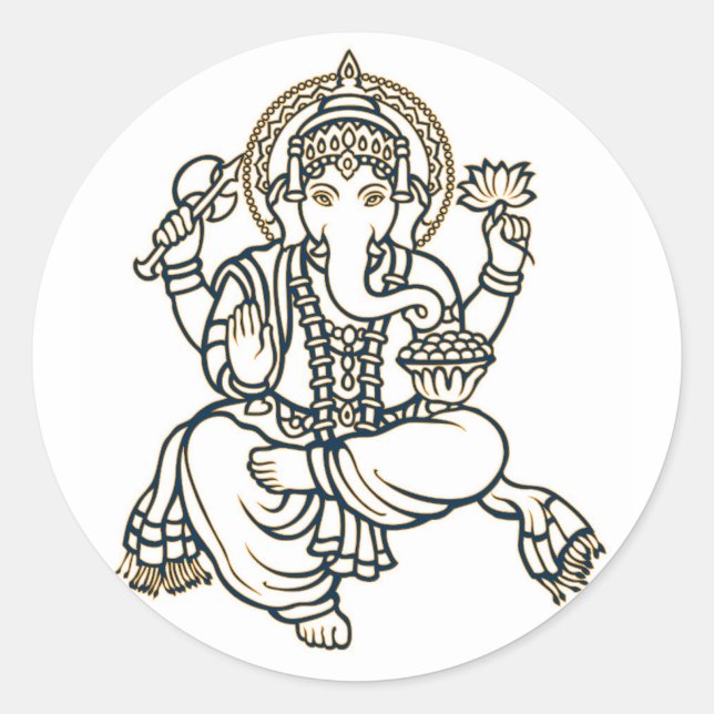 Adesivo Ganesha Hindu Deity God (Frente)