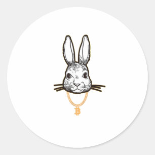 Adesivo Gangsta Bunny Rabbit Bitmoney TShirt Crypto Coin M