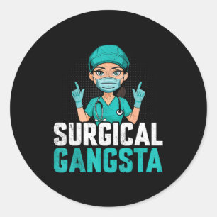 Adesivo Gangsta Cirúrgico Tecnólogo de Tecnologia Cirúrgic