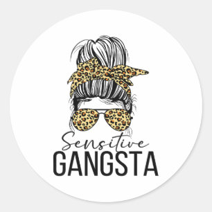 Adesivo Gangsta Sensível, Ditado de Citação de Meme Engraç