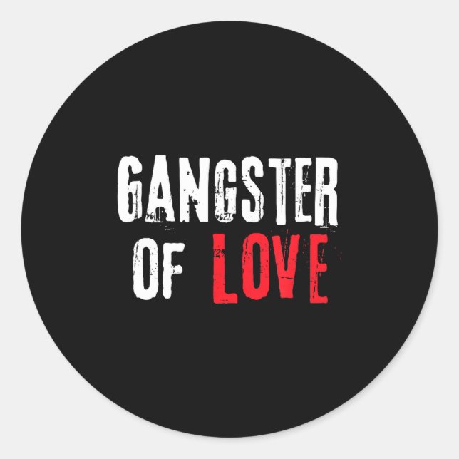 Adesivo Gangster Of Love Valentines Day Festive Gift  (Frente)