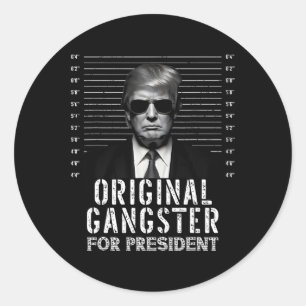 Adesivo Gangster Para O Presidente Donald Trump Mugshot