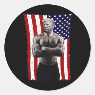 Adesivo Gângster Pro Donald Trump Tatuagem Republicano Ame