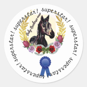Adesivo ganhador de cavalo de corrida bebê