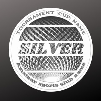 Adesivo Ganhador do segundo de medalhas de prata