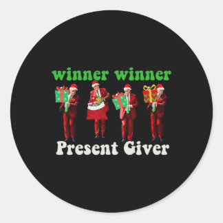 Adesivo Ganhador Engraçado Vencedor do Natal Giver Trump D