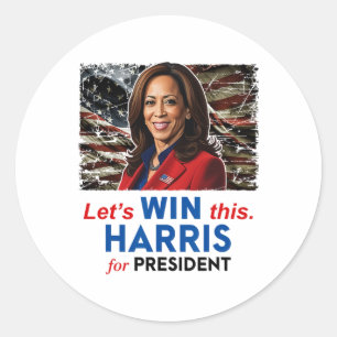 Adesivo Ganhe Este Harris Para O Presidente Kamala Harris