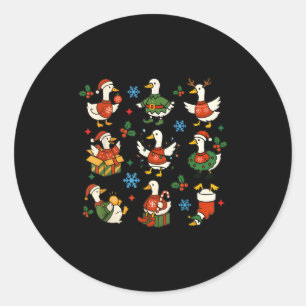 Adesivo Ganso Bobo Retrô do Papai Noel Natal Fofo Alegre G