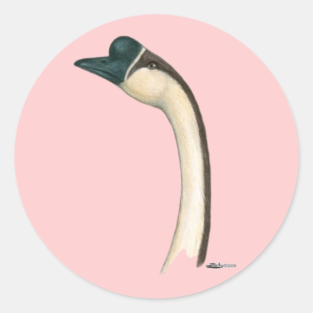 Adesivo Ganso: Cabeça de Chinês Marrom (Frente)