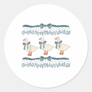 Adesivo Ganso de Fita Azul dos anos 80 com Corações