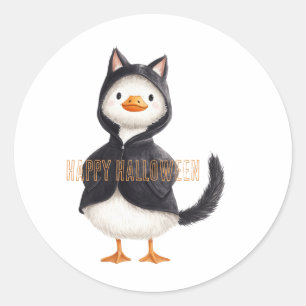 Adesivo Ganso de Halloween Gato Preto
