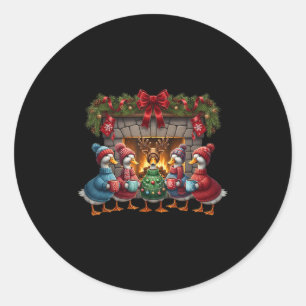 Adesivo Ganso de Natal Feliz Natal de Ganso