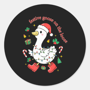 Adesivo Ganso Festivo de Natal à Solta Ganso Bobo X