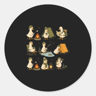 Adesivo Ganso fofo acampando amantes engraçados do outdoor