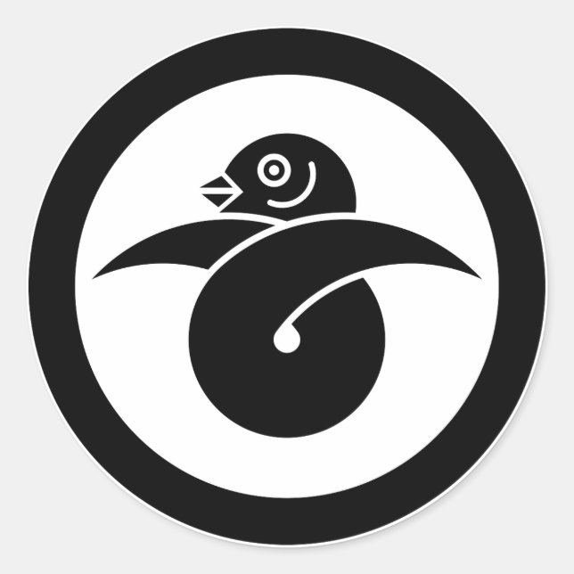 Adesivo Ganso selvagem em círculo (Frente)