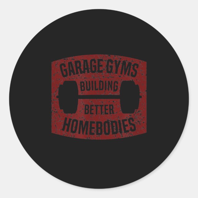 Adesivo Garage Gyms Construindo Melhores Casamentos Barbel (Frente)
