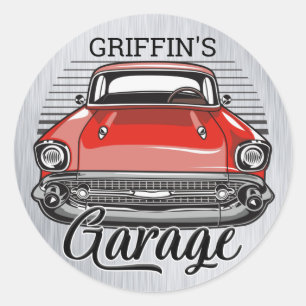 Adesivo Garagem de Carro Clássico Retroativo do NOME Pers