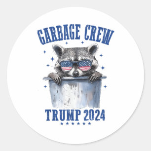 Adesivo Garbage Crew Trump 2024 Presidente 47 Trump 2024 M