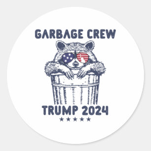Adesivo Garbyge Crew Trump Garge Man In Trash Truck Electi