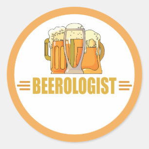 Adesivo Garçom de Cerveja Engraçado Beerologista Bar Pub S