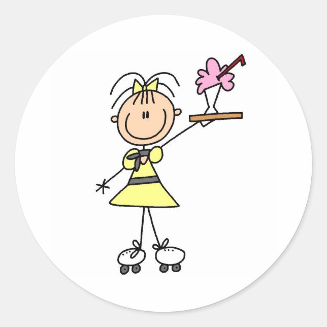 Adesivo Garçonete de Rollersking (Frente)