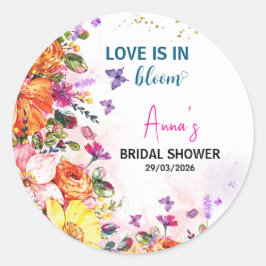 Adesivo Garden love is in bloom wildflower bridal shower