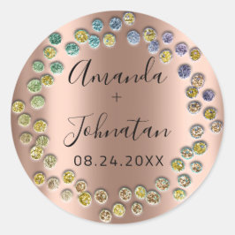 Adesivo Garden Skinny Nome simples Data Rosa Pontos Pretos