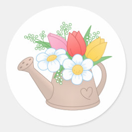 Adesivo Garden Watering Can com Flores