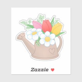 Adesivo Garden Watering Can com Flores