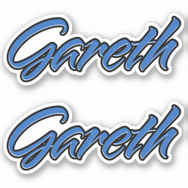 Adesivo Gareth Name blue Aufkleber Sticker Stickerset (Frente)
