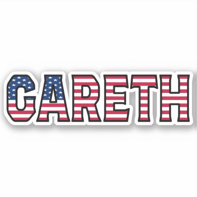 Adesivo Gareth Name Vorname USA Sticker Stickerset (Frente)