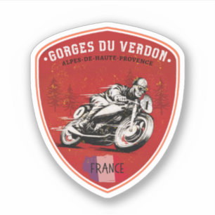 Adesivo Garganta de Verdon - viagem de motobike pelas Gorg