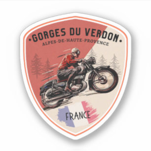 Adesivo Garganta de Verdon - viagem de motobike pelas Gorg