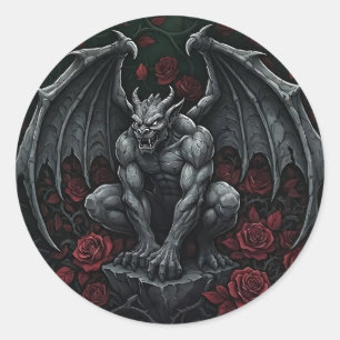 Adesivo Gárgula e Rosas