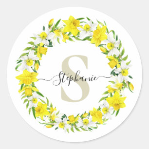 Adesivo Garland White Daffodil Personalizada