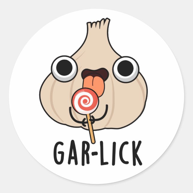 Adesivo Garlick Funny Garlic Herb Pun (Frente)