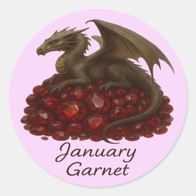 Adesivo Garnet - Dragon & Gemstone (Frente)