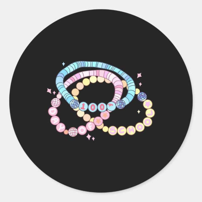 Adesivo Garota 100 Dias De Amizade Engraçada Na Escola Br (Frente)