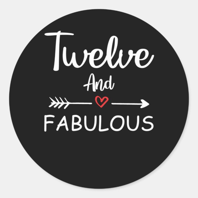 Adesivo Garota 12 Anos De Aniversário (Frente)