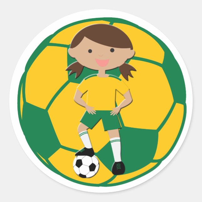 Adesivo Garota 4 e Ball Green e Yellow (Frente)