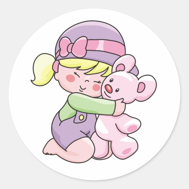 Adesivo Garota abraçando Camisetas e presentes (Frente)