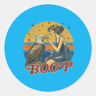 Adesivo Garota Águia Boop Nariz Mão Engraçada Patriótica