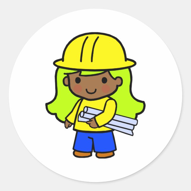 Adesivo Garota Arquiteta 1 (Frente)