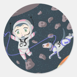 Adesivo Garota Asteroide