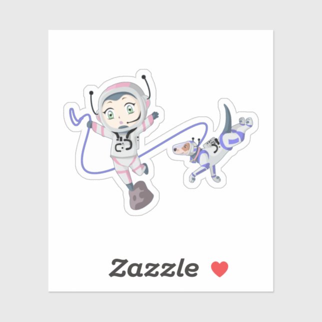 Adesivo Garota Asteroide (Folha)