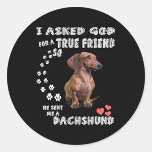 Adesivo Garota Bonita Dachshund Doxie dá presentes Dachshu