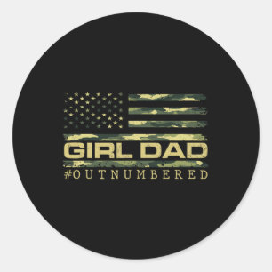 Adesivo Garota Camuflagem Pai Bandeira Americana EUA Pai D