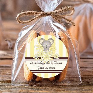 Adesivo Garota  Chá de fraldas-rapaz Cute Koala Amarelo