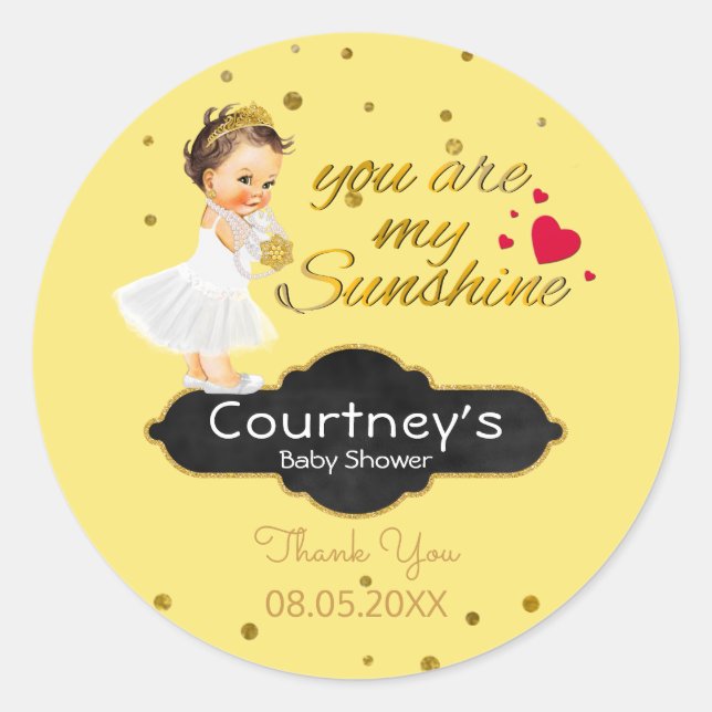 Adesivo Garota Chá Obrigado | Favor do Chá princesa (Frente)