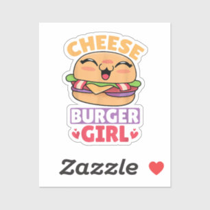Adesivo Garota Cheeseburger, Mulheres Hamburger e Cheesebu